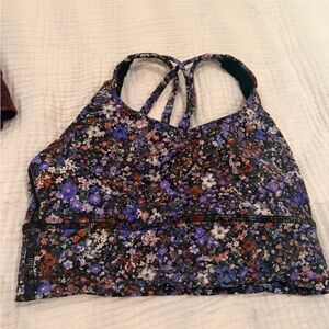 lululemon athletica Floral Sports Bra - Black and Purple